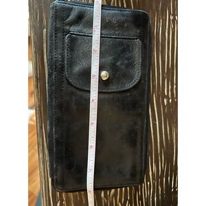 Hobo black zippered wallet